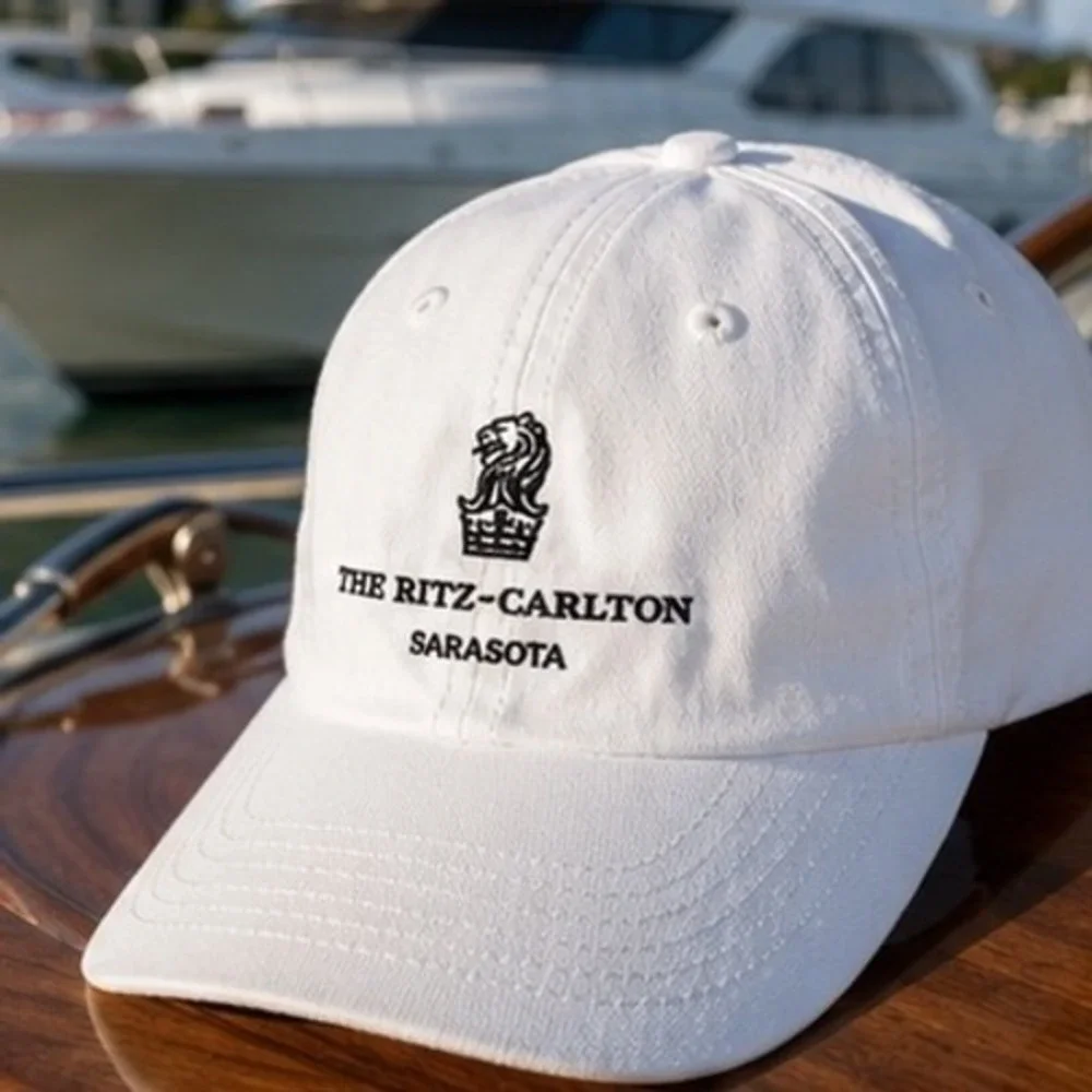 Imperial The Ritz-Carlton Sarasota White Performance Baseball Cap Hat Y210P